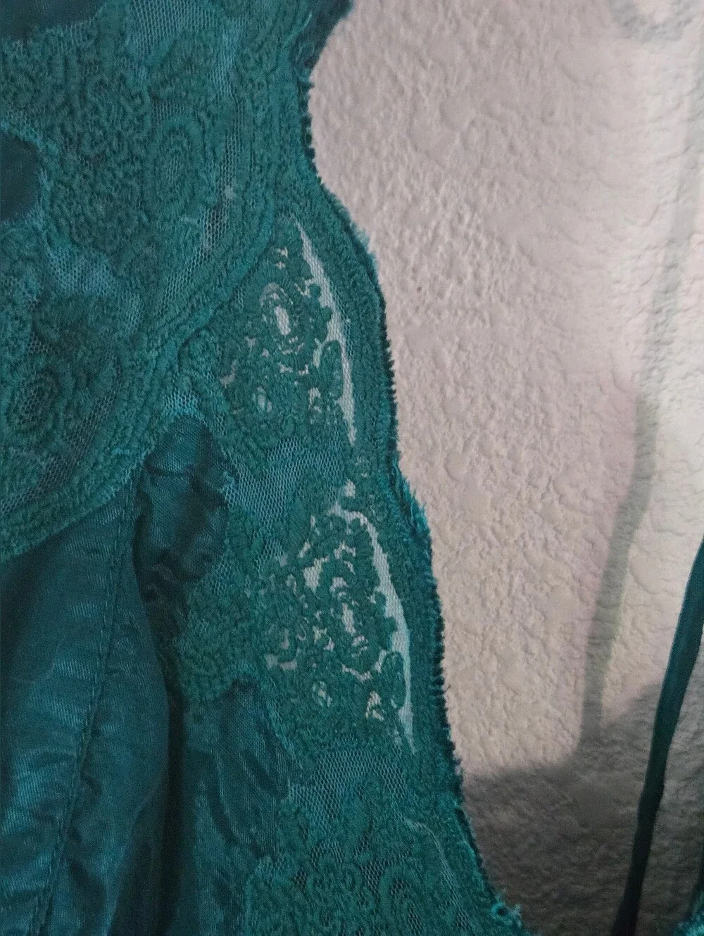 Free People Emerald Lace-Trim V-Neck Blouse